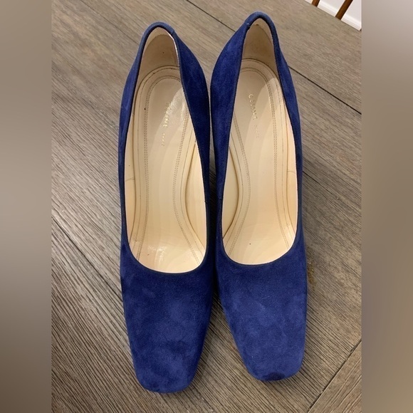 Celine Deep Blue Suede Heels - Picture 4 of 16